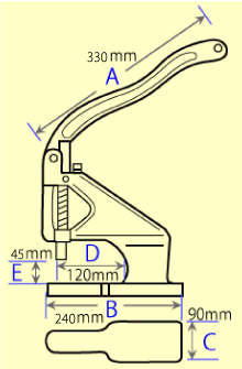 M型ハンドプレス機仕様イメージ